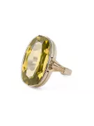 Ring Yellow Peridot 14K Yellow gold Vintage vrc113y